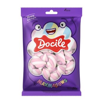 MAXMALLOWS TWIST LILA Y BLANCO CAJ X 12 BOL X 250 GR