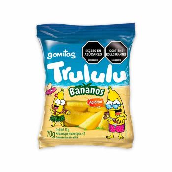 TRULULU SNACK BANANOS ACIDOS CJA X24 BOL X 80GR