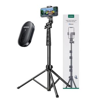 Tripode Selfie Stick Ugreen Soporte 2 en 1 LP680 Control Bluetooth 1.8mts